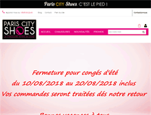 Tablet Screenshot of paris-city-shoes.com